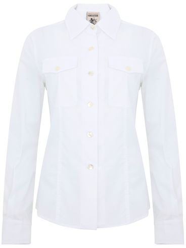 SEMI COUTURE - Camicia Filomena in cotone bianco