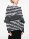 Wool sweater with fringes