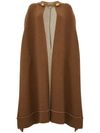 Wool cape with chain