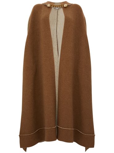 Wool cape with chain