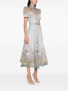 Linen and silk Eden midi dress