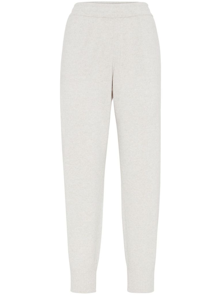 Shop Brunello Cucinelli Wool And Cashmere Sweatpants In White