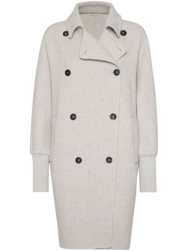 BRUNELLO CUCINELLI - Double-breasted cashmere coat