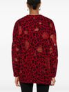 Maglione in lana con stampa leopardata