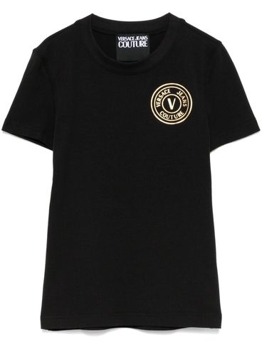 VERSACE JEANS COUTURE - Cotton t-shirt with logo print.