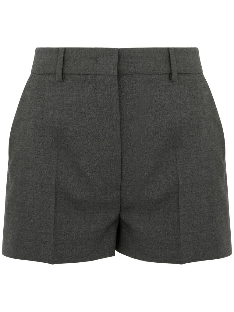 Shop Sportmax Gap Shorts In Wool In Grey