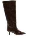 Naomi high boots in crocodile-effect leather