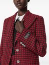 Checked wool blazer