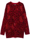 Maglione in lana con stampa leopardata