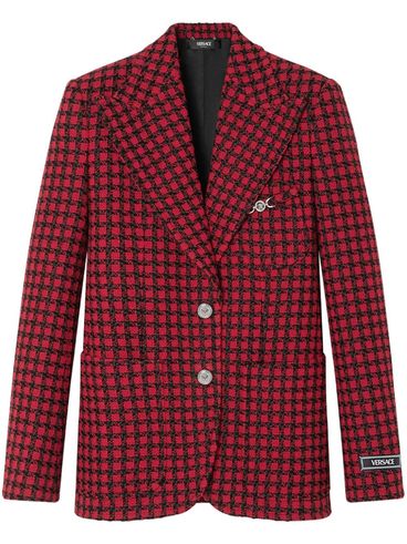 VERSACE - Checked wool blazer