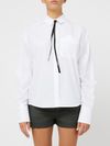 sportmax - Camicia Gesso in cotone con laccio - 2