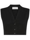 sportmax - Folk crop gilet with buttons