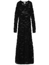 Long bouclé wool dress