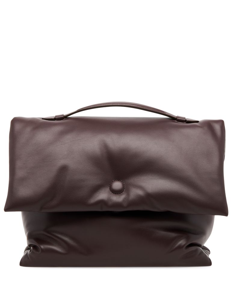 Shop Gava Big Vitto Bag In Padded Calf Leather In Brown