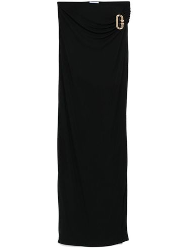 Draped wrap long skirt