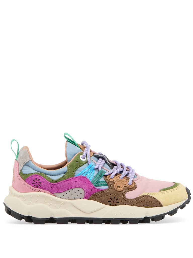 Shop Flower Mountain Yamano 3 Uni Sneakers In Fabric And Suede In Multicolour