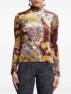 Paisley print top