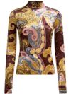 Paisley print top