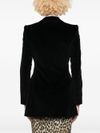 Turlington single-breasted velvet blazer