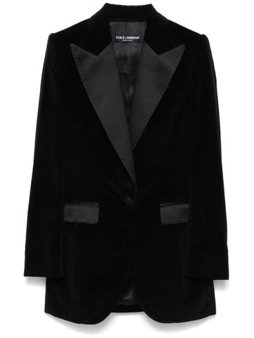 Turlington single-breasted velvet blazer