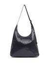 Glossy effect shoulder bag