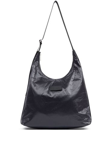 Glossy effect shoulder bag