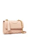 Small pink leather Fleming Convertible shoulder bag