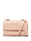 Small pink leather Fleming Convertible shoulder bag