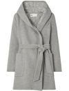 Midi wool coat with monogram