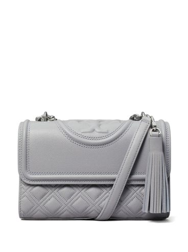 TORY BURCH - Small grey leather Fleming Convertible shoulder bag