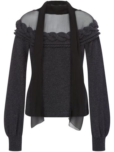 ALBERTA FERRETTI - Wool and cashmere sweater with scarf