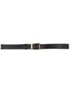 Calf leather belt with Greek motif