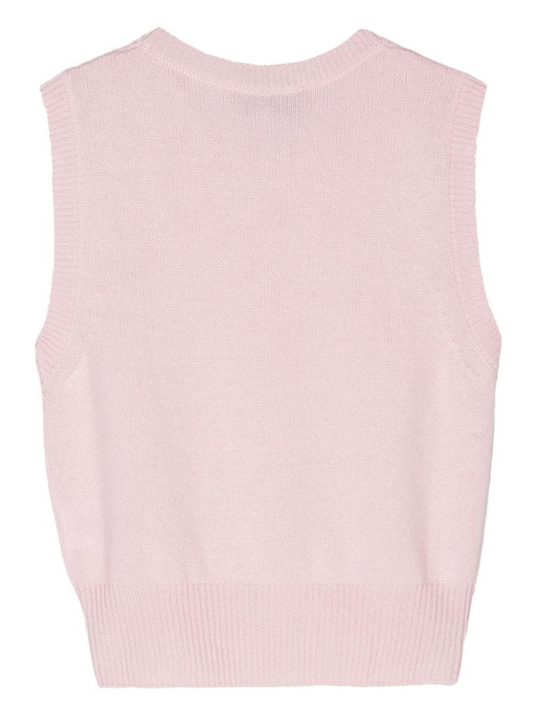 Shop Wild Cashmere Sasha Sleeveless Sweater In Cashmere In Pink