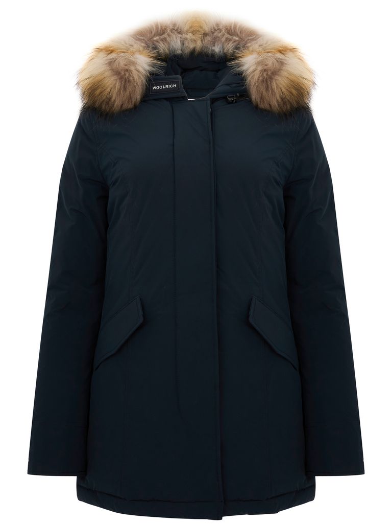 Shop Woolrich Artic Parka With Fur In Blue