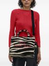 Medium zebra-print cotton tote bag