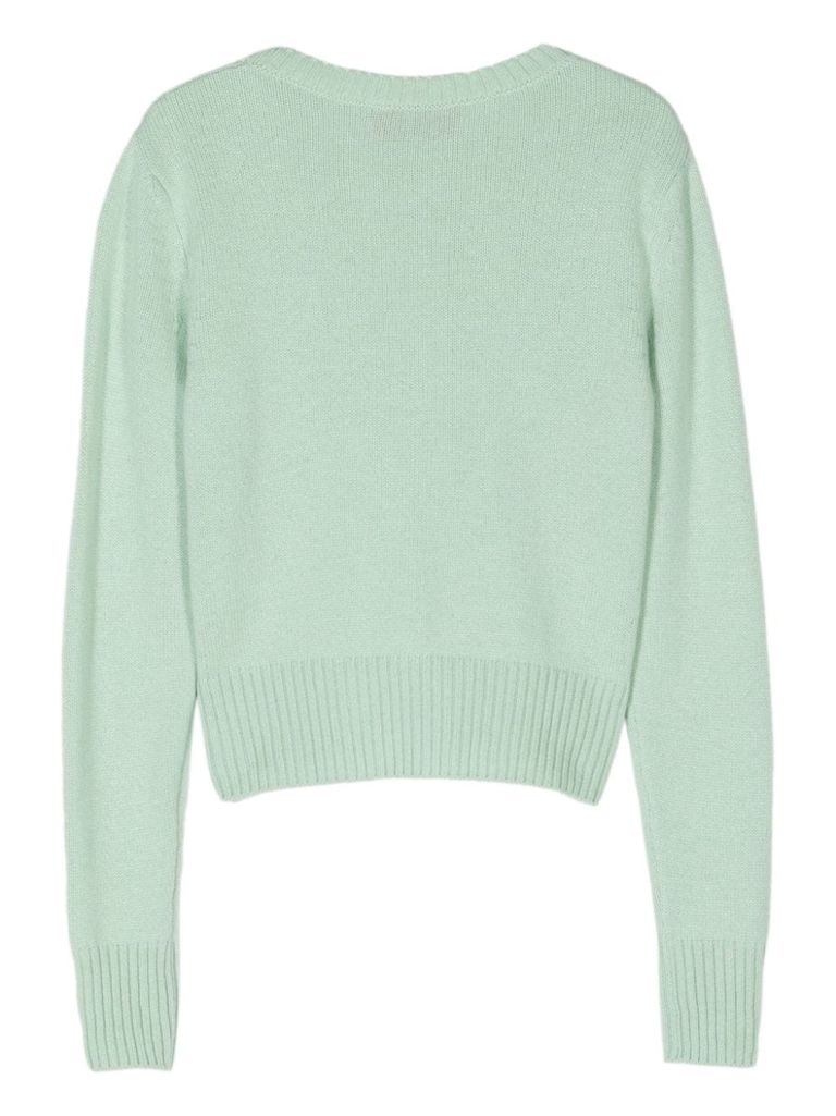 Shop Wild Cashmere Simona Cashmere Sweater In Green