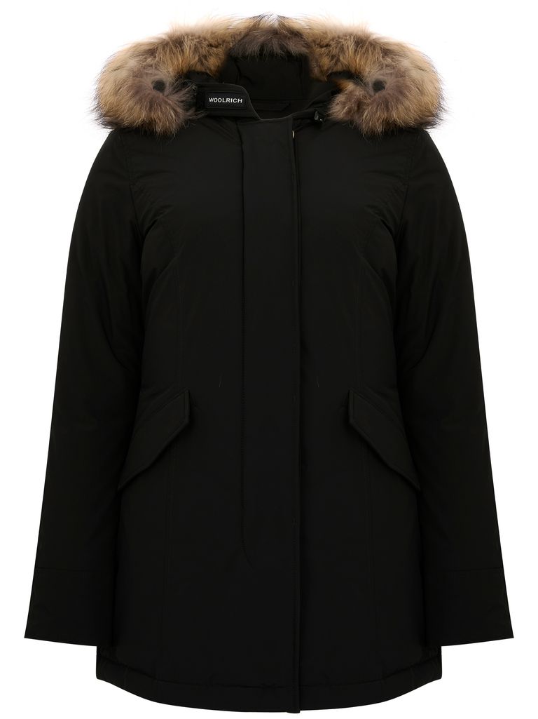 Shop Woolrich Artic Parka With Fur In Black