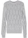 Lyric sweater in perforated cashmere