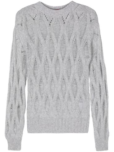 Lyric sweater in perforated cashmere