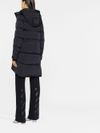 Long quilted and padded down jacket