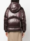 woolrich - Short brown quilted down jacket with hood - 2