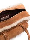 Borsa piccola Beat in camoscio e shearling