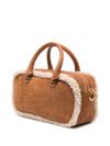 Borsa piccola Beat in camoscio e shearling