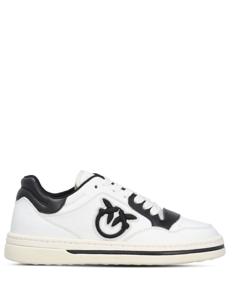 Shop Pinko Mandy Sneakers With Love Birds Logo In White