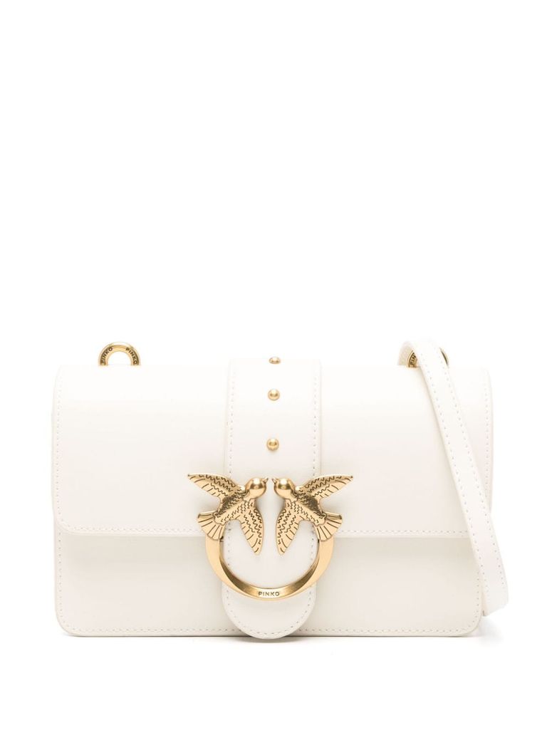 Shop Pinko Love One Mini Bag In White