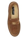 Suede loafers with logo