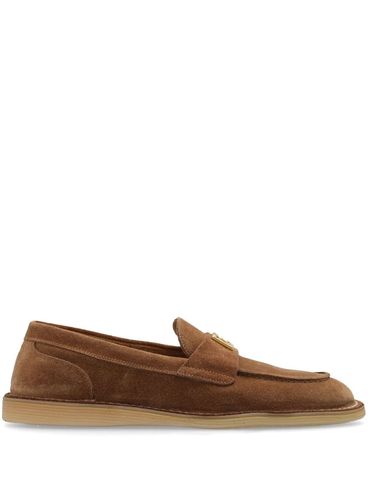 DOLCE & GABBANA - Suede loafers with logo