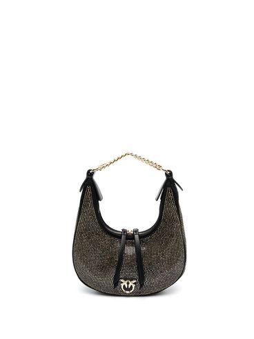 PINKO - Brioche bag with rhinestone embellishment