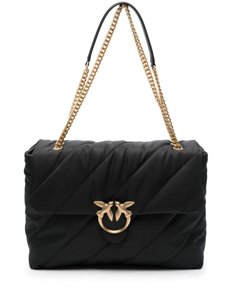 Shop Pinko Love Puff Extra Bag In Black