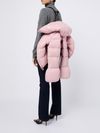 Quilted short puffer jacket with high collar